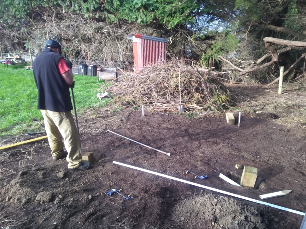 Preparing the shed foundation